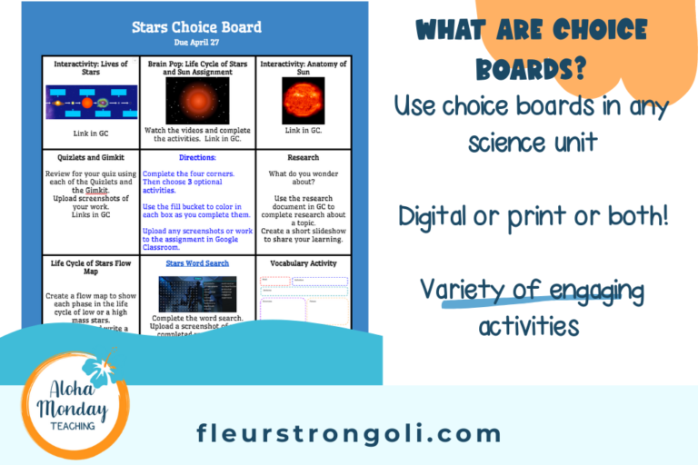 How Do I Use Choice Boards In The Classroom So They Are Effective