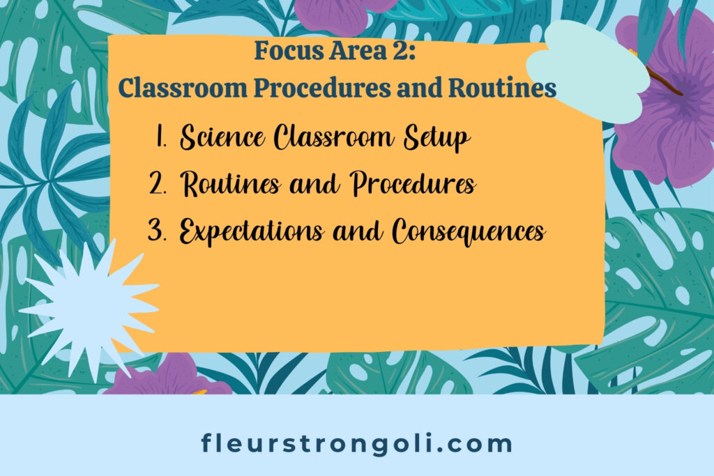 List of strategies for setting classroom procedures and routines