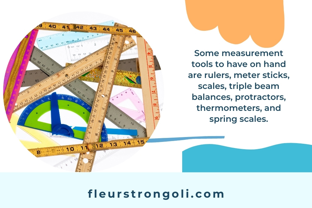 measuring tools in the classroom with a picture of rulers and protractors