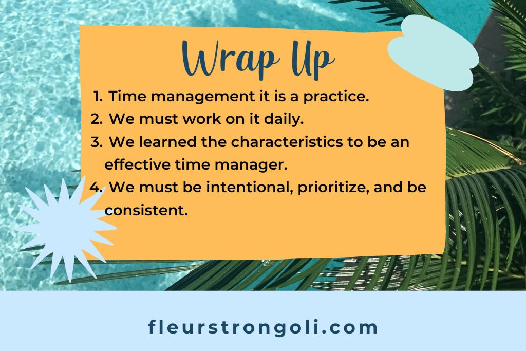 Wrap up about time management