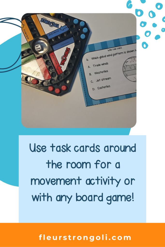 using task cards with games