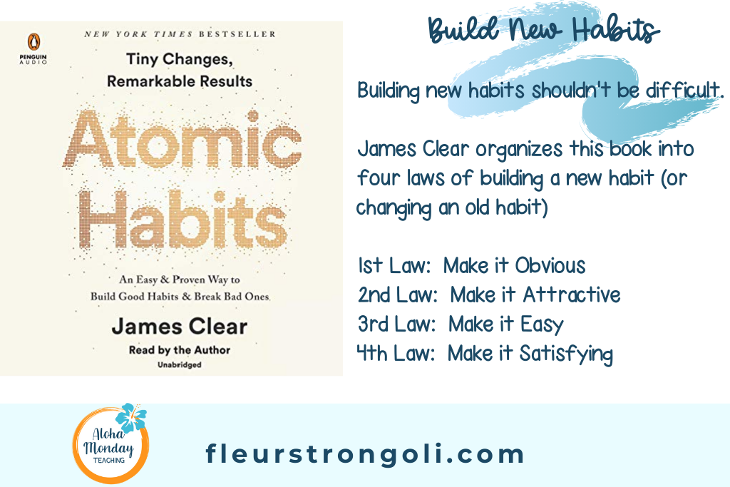 Build New Habits with book cover Atomic Habits
