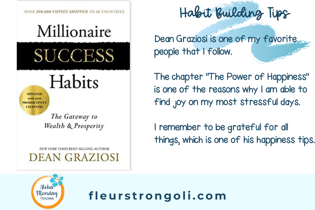 Habit Building Tips with an image of the book Millionaire Success Habits
