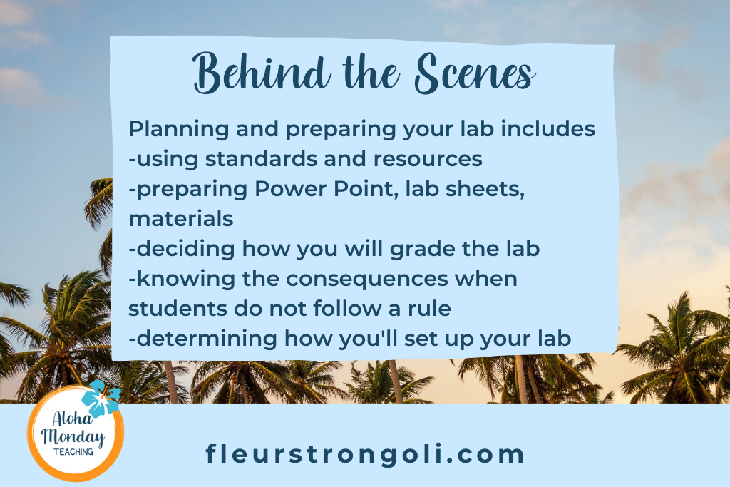 summary of preparing and planning a lab- behind the scenes