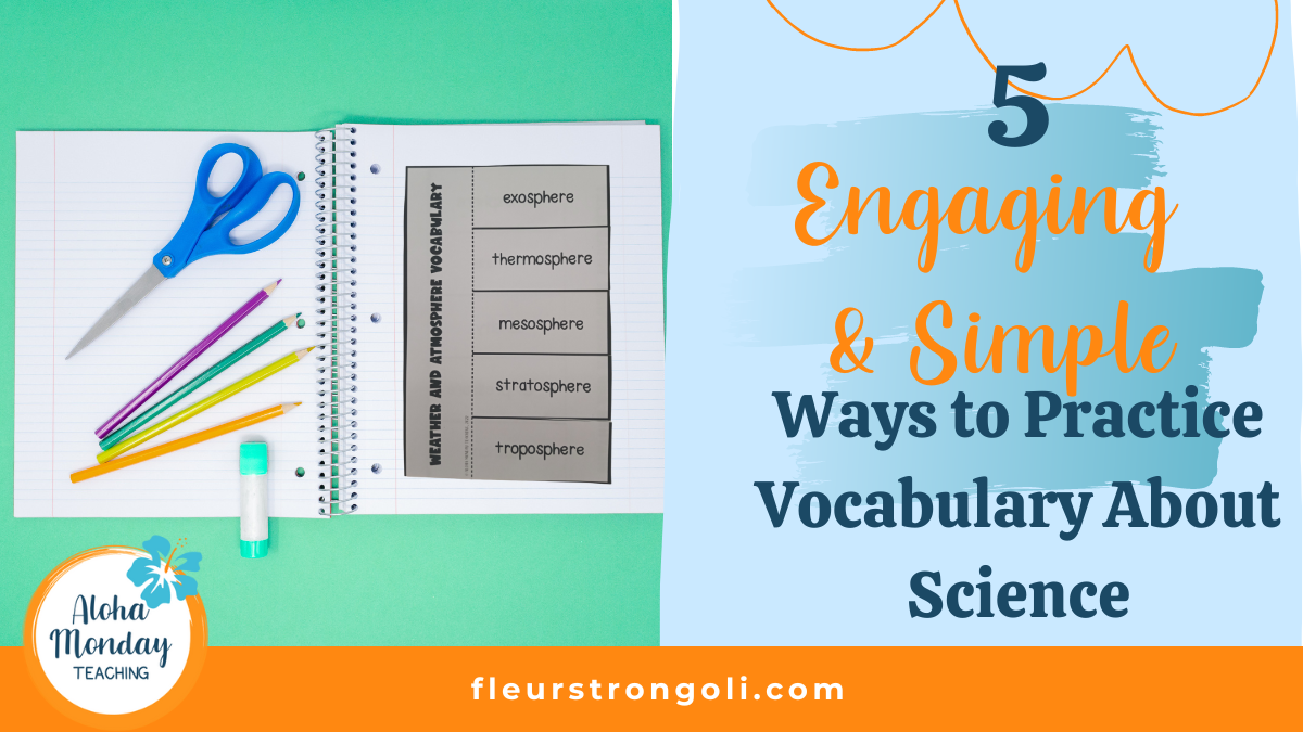 5 Engaging and Simple Ways to Practice Vocabulary About Science- image of Science interactive notebook