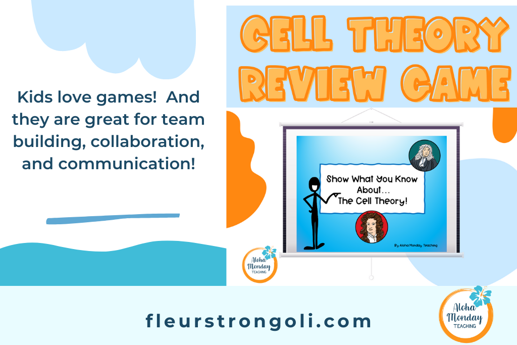 Kids love games! with a picture of the Cell Theory Review Game