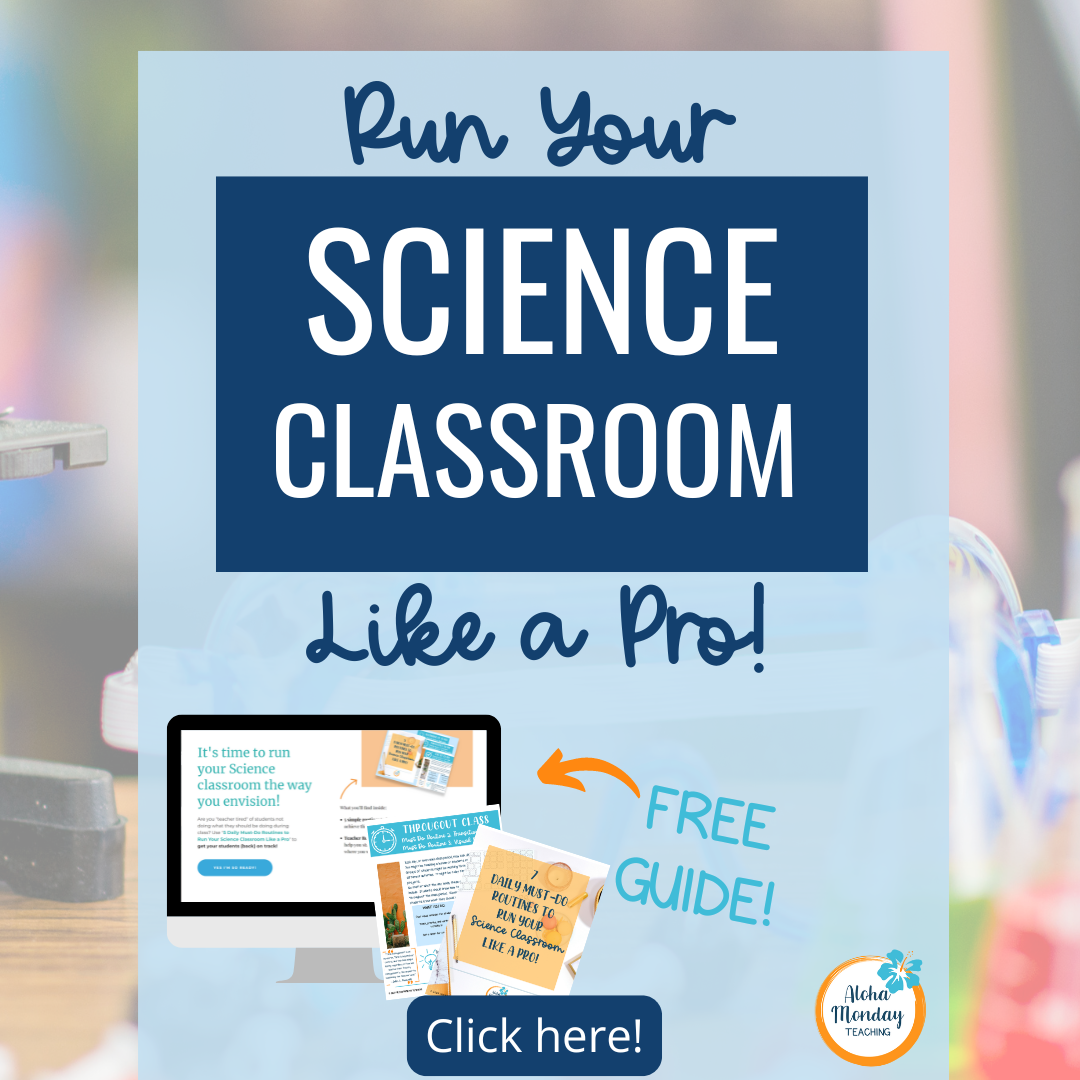 Run your science classroom like a pro!  Get your free guide today!